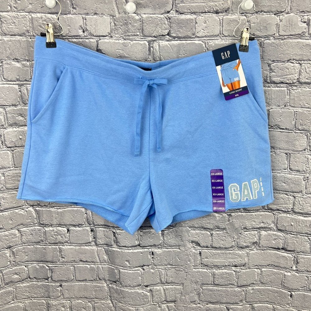 Gap Logo Womens Blue Pocket Sweat Shorts Size XXL - Picture 9 of 9